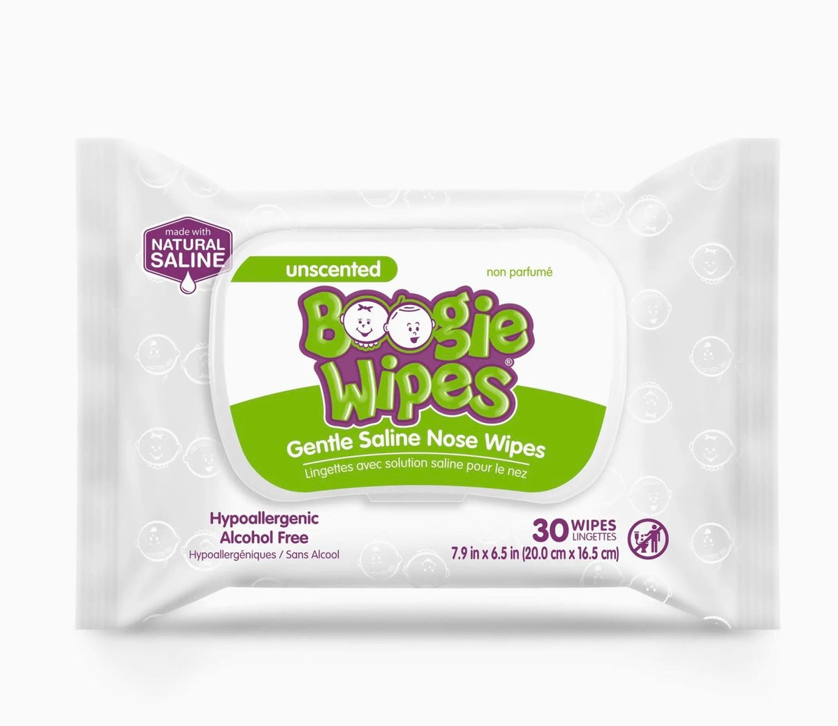 Earth Mama Boogie Saline Nose Wipes Unscented 30ct