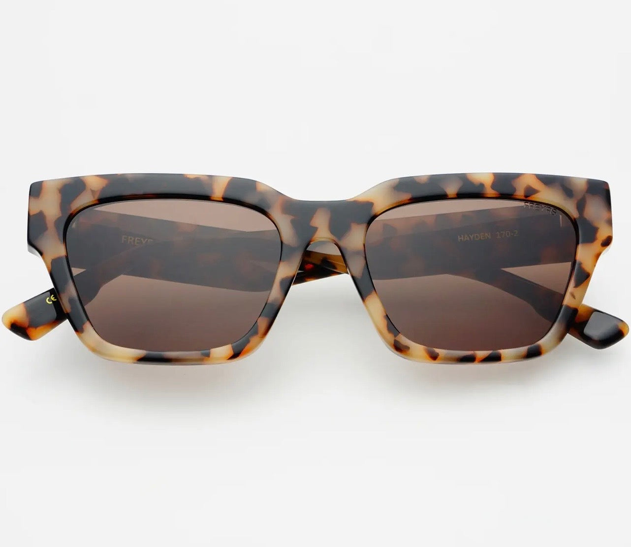 Freyers Eyewear Hayden Acetate Unisex Rectangular Sunglasses - Milky Tortoise