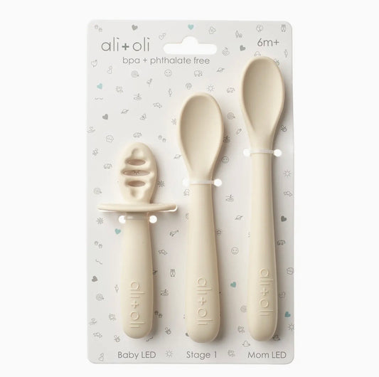 Ali+Oli (3 pc) Multi Stage Spoon for Baby - Coco