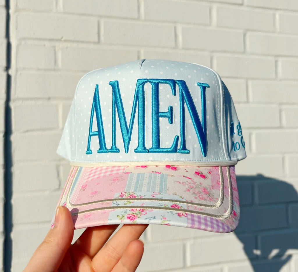 Floral Amen Hat