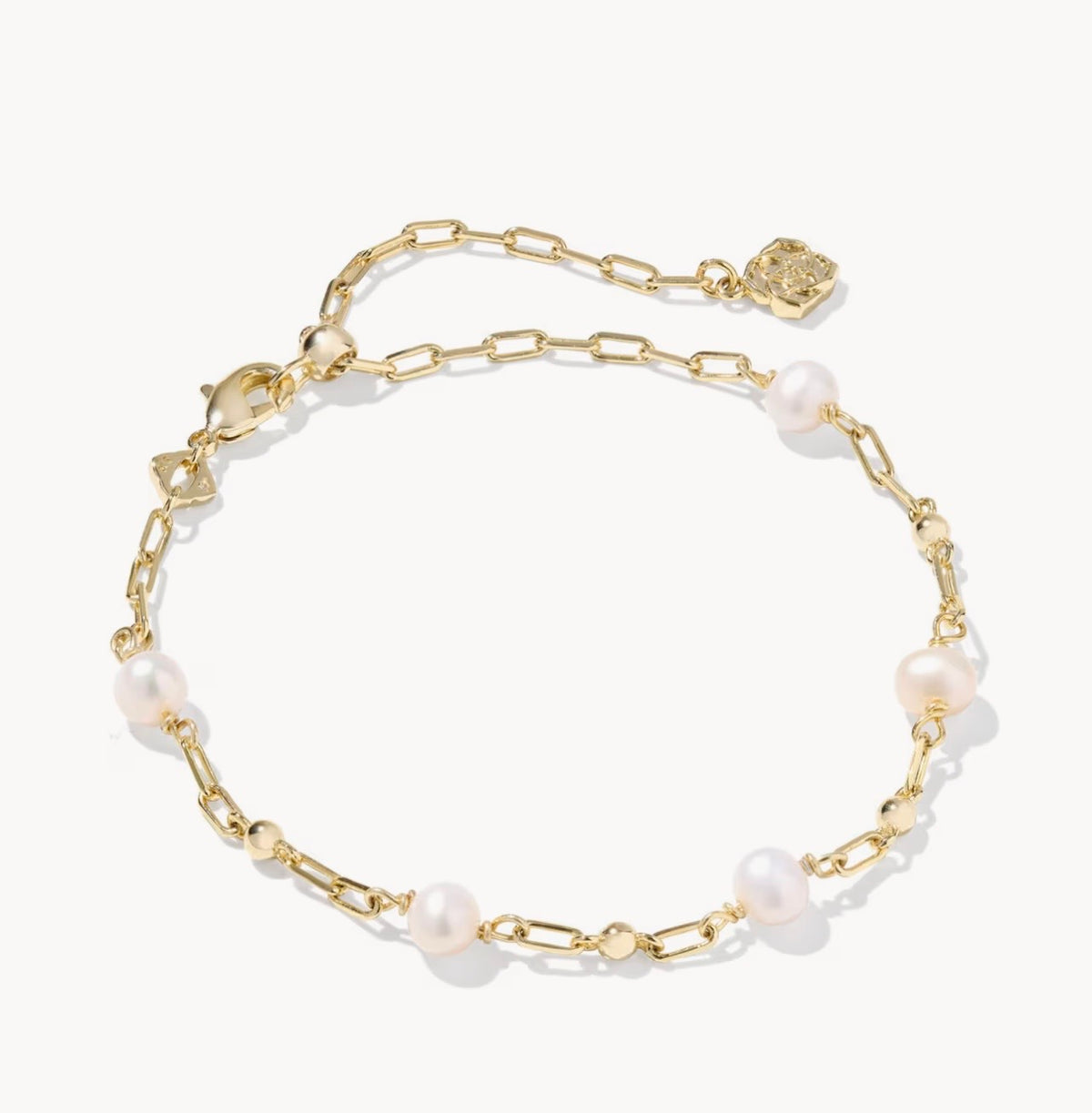 Kendra Scott Ashton Pearl Chain Bracelet Gold