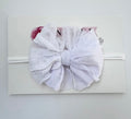Rockin Royalty Skinny Mini Ruffled Headband White