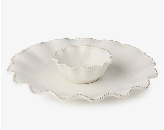 Certified Heritage Chip & Dip Set 2pc - Classic 15” Stoneware Charm
