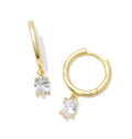 Kendra Scott Cailin Single Stone Huggie Earrings: Gold