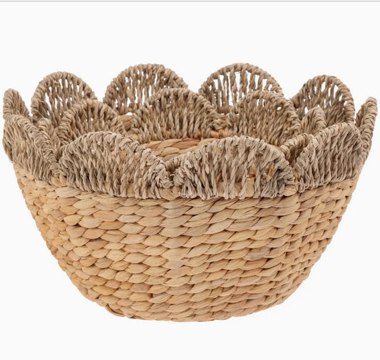 Scalloped Seagrass Bowls Set of 2