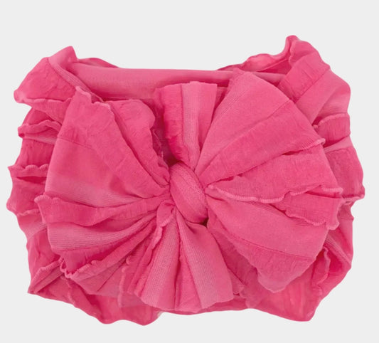 Rockin Royalty Candy Pink Ruffled Headband