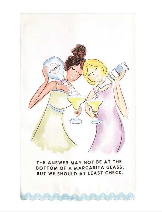 Mud Pie The Answer Printed Towel
