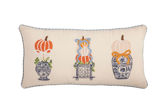 Mud Pie Lumbar Appliqué Pillow
