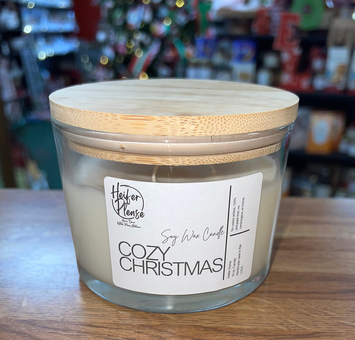 Heifer Please 3 Wick 16oz Candle: Cozy Christmas