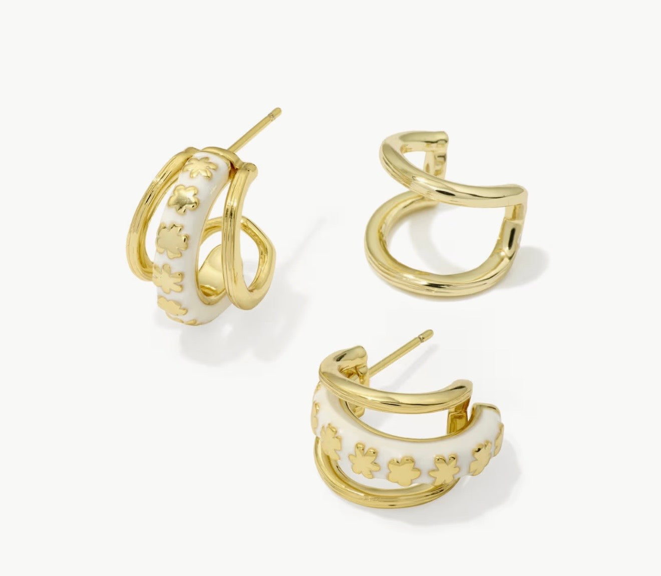 Kendra Scott Jane Huggie Earrings White