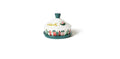 Cotton Colors Christmas Village Butter Dish
