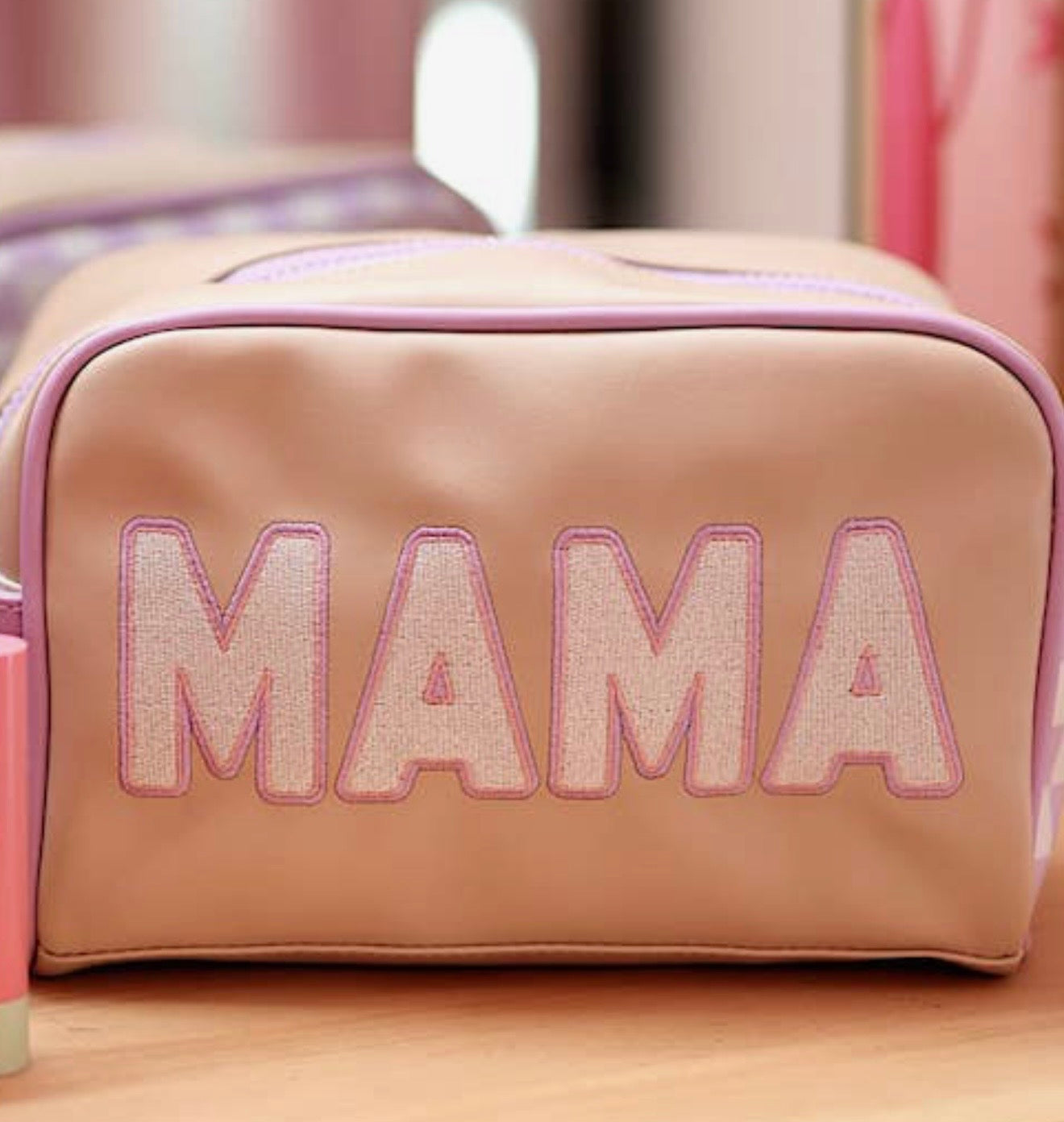 Jadelynn Brooke Handle Cosmetic Bag - Mama