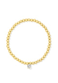 Kendra Scott Cailin Stretch Bracelet: Gold White Crystal