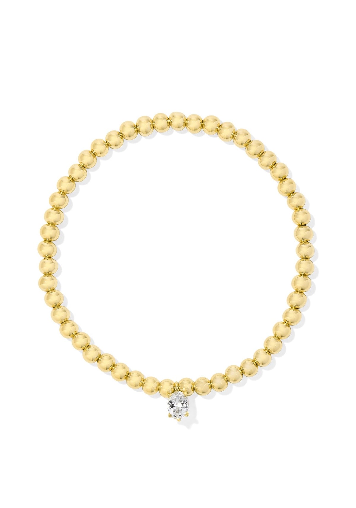Kendra Scott Cailin Stretch Bracelet: Gold White Crystal