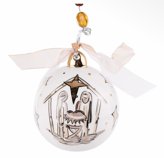 Glory Haus Gold Star Oh Holy Night Ornament