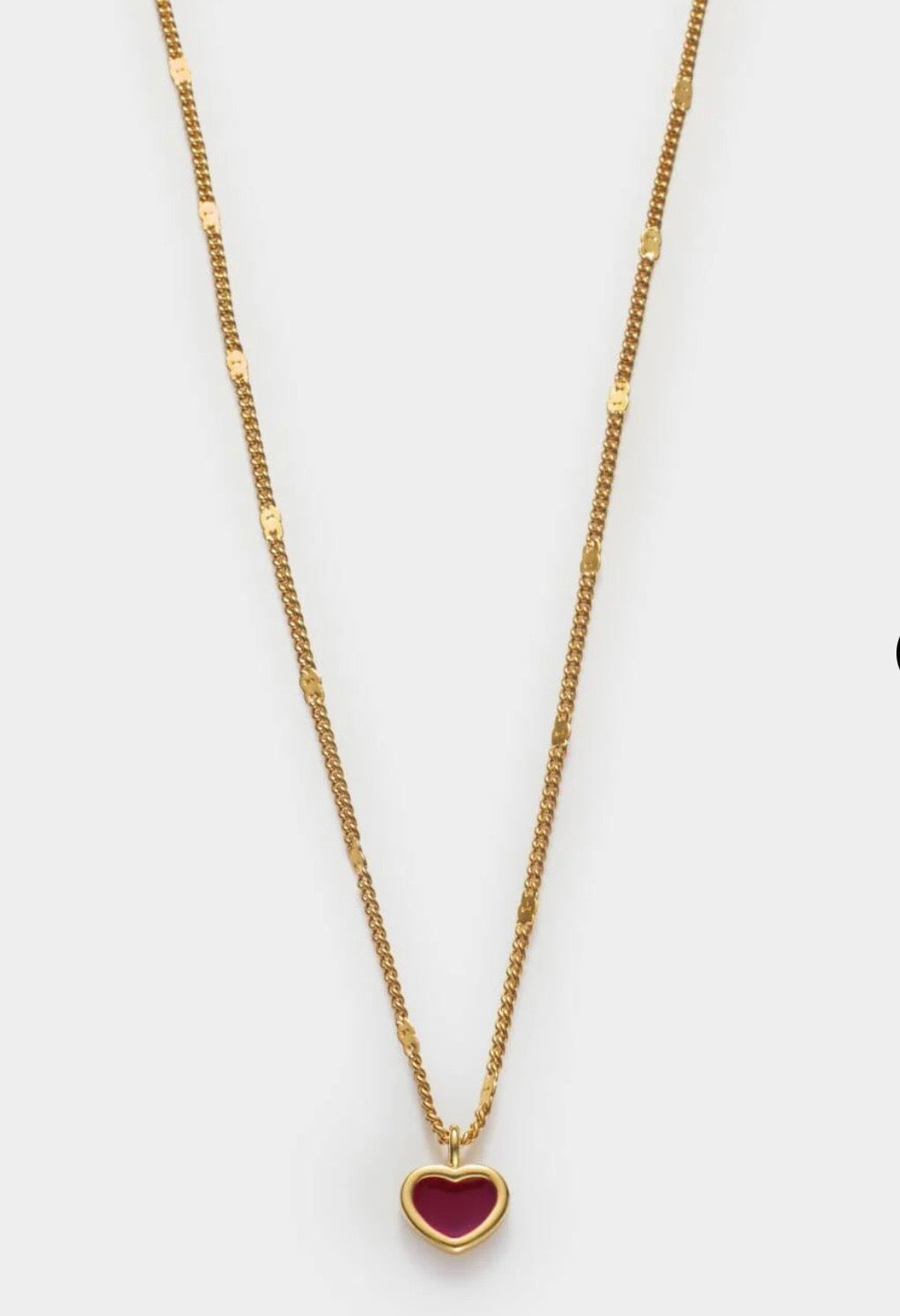 Katie Loxton Rough Heart Necklace - Gold Coated