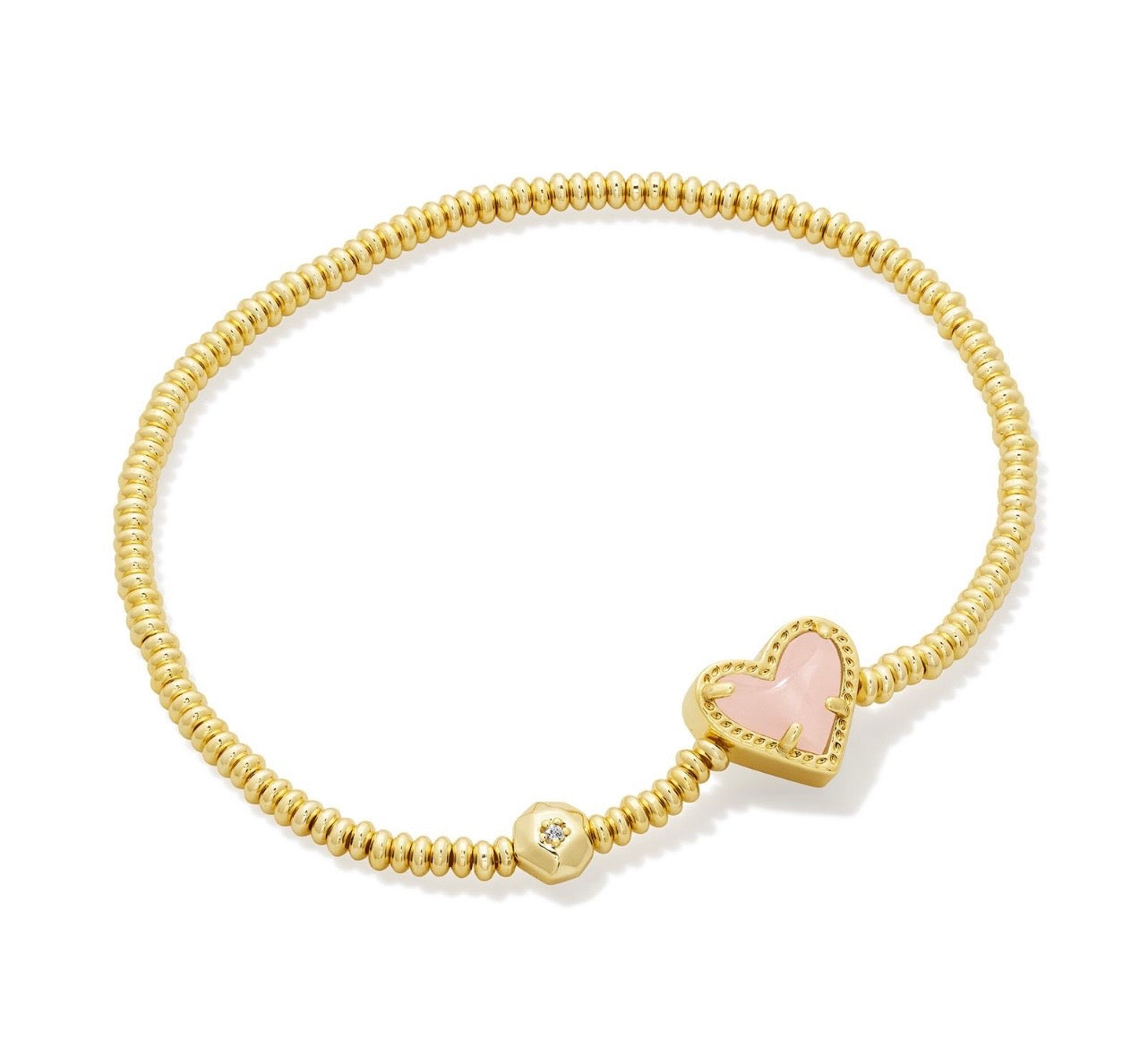 Jewelry Ari Heart Stretch Bracelet: Gold Rose