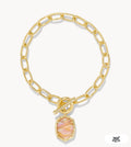 Kendra Scott Daphne Link Chain Necklace: Gold Pink