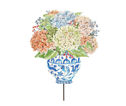 Round Top Autumn Hydrangea Vase