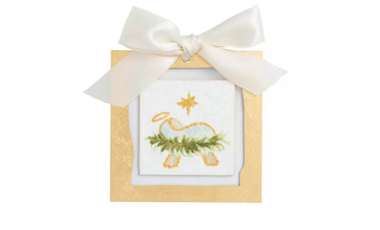 Mud Pie Baby Jesus Gold Ornament
