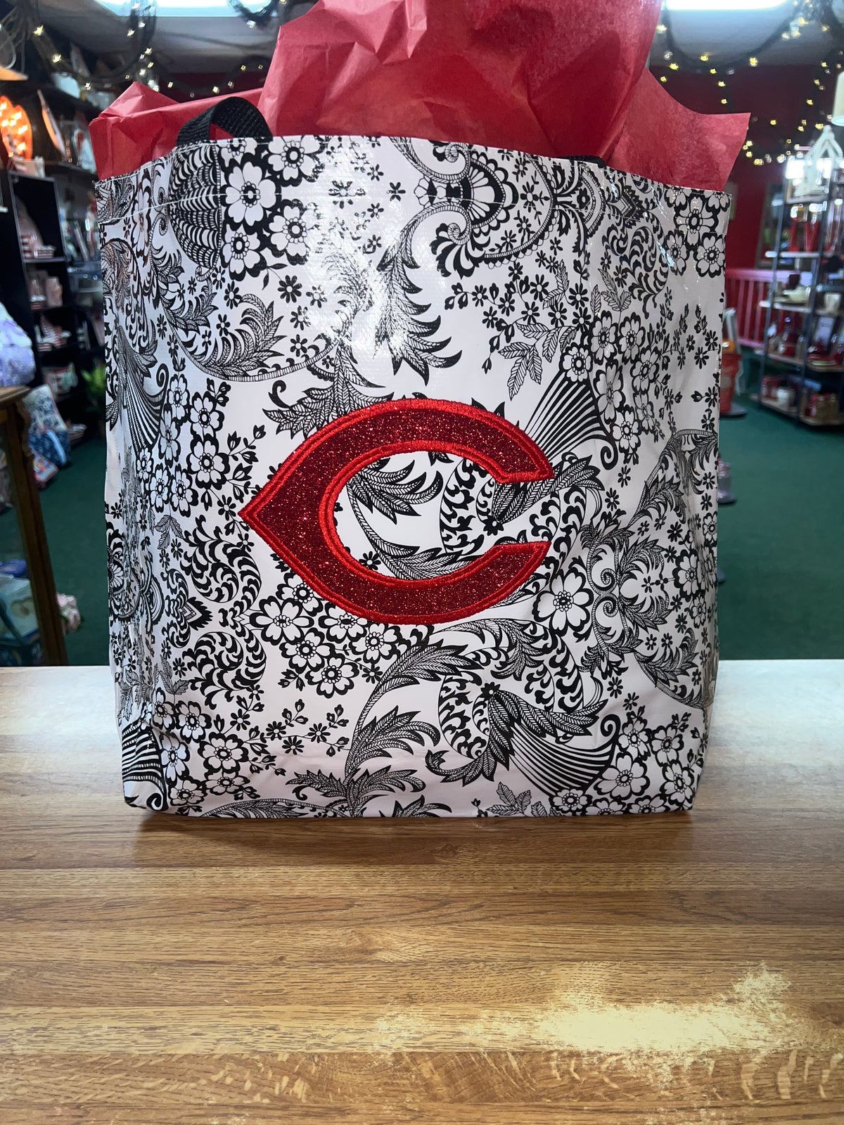 Black Paradise W C Oilcloth Bag
