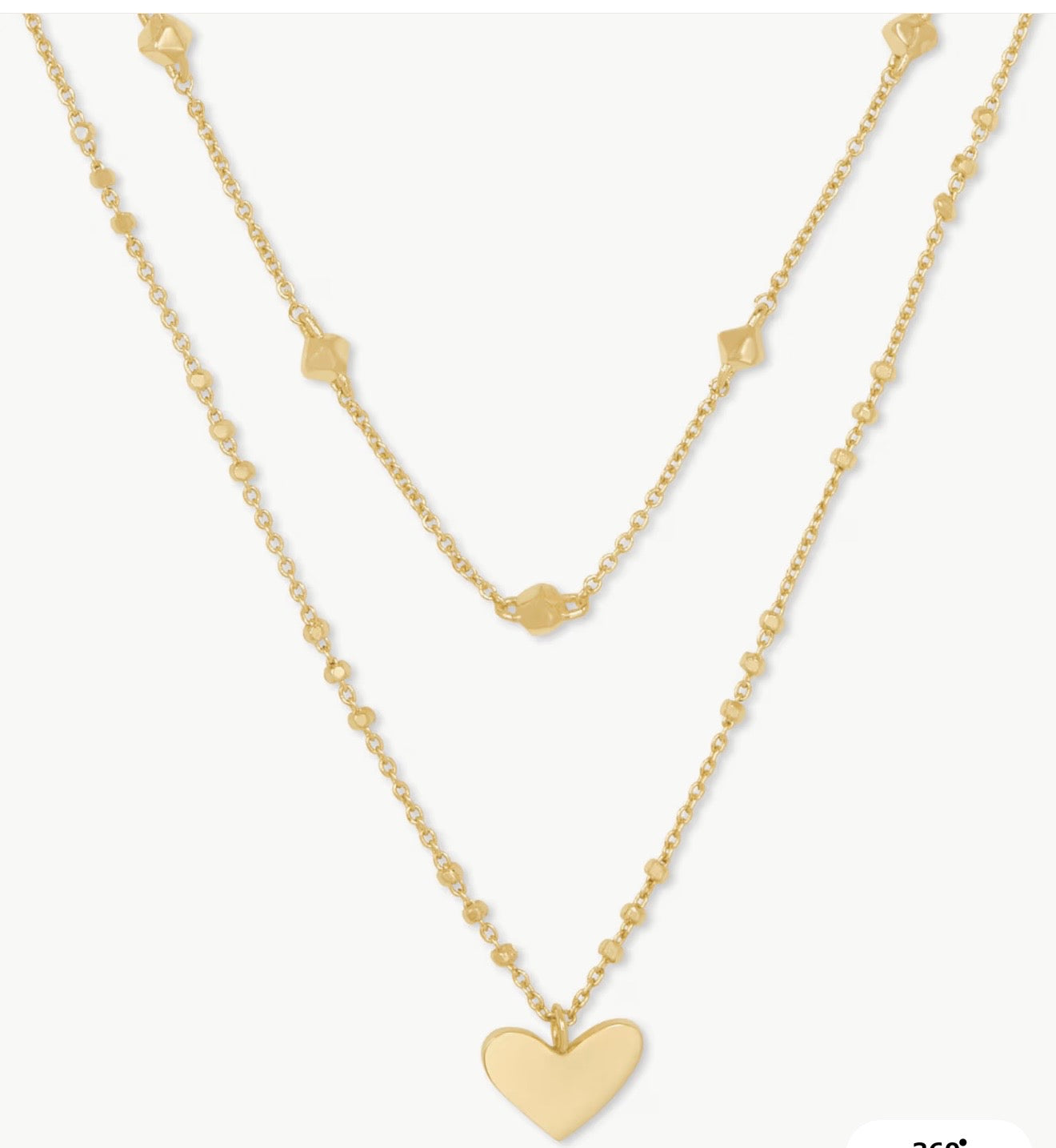 Kendra Scott Ari Heart Multi Strand Necklace Gold