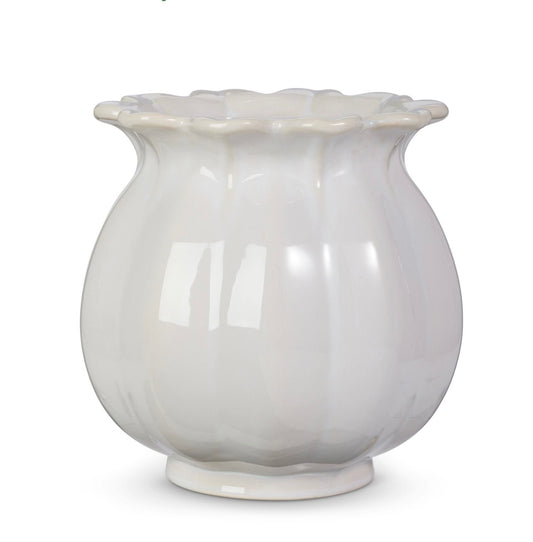 Raz Ivory Bud Planter