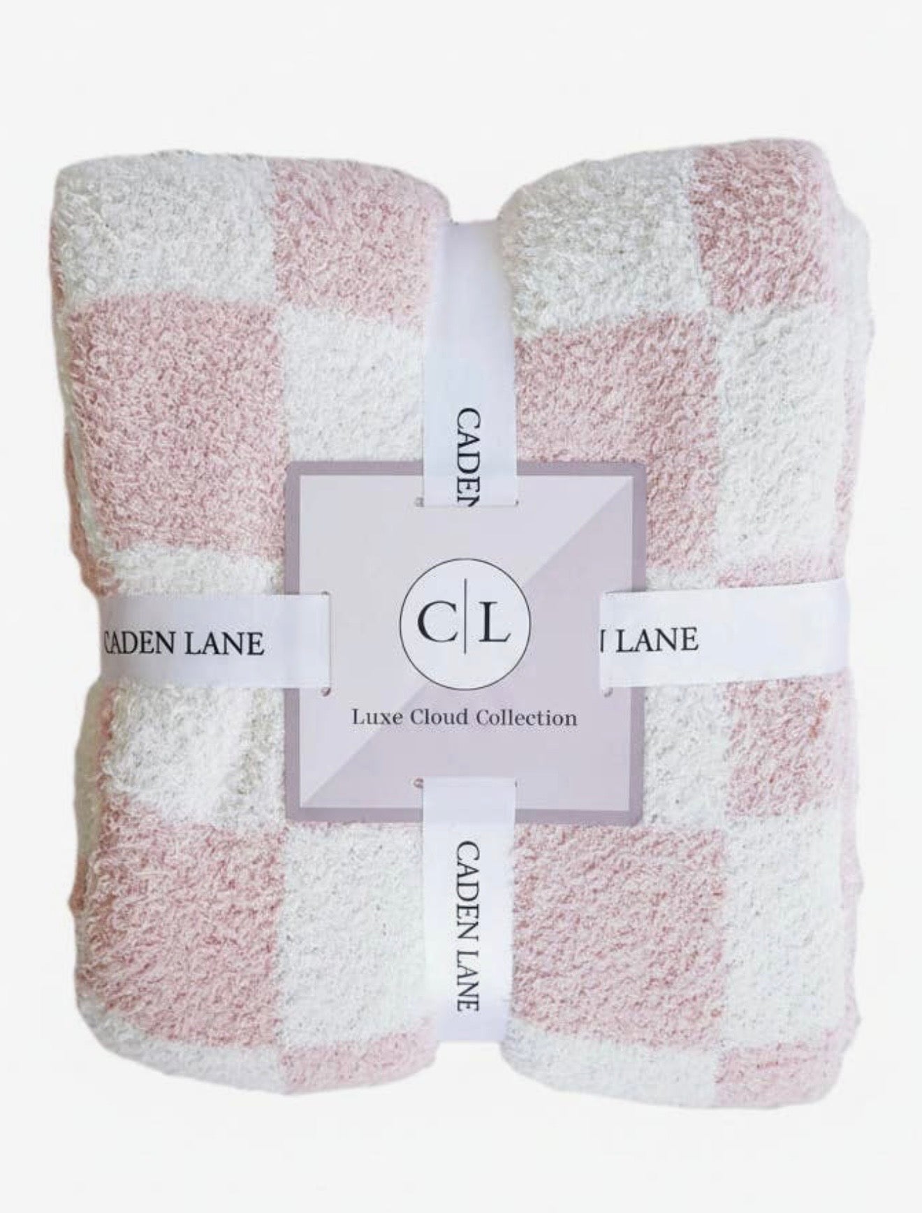 Caden Lane Luxe Toddler Blanket 48x42 - Rose Check