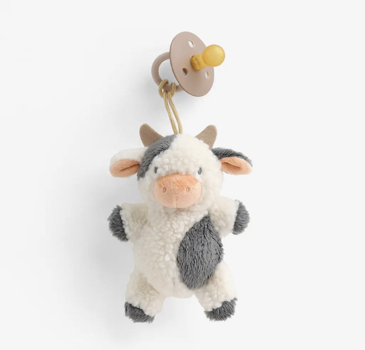 Itzy Ritzy Bitzy Pal Cow Natural Rubber Pacifier & Plush