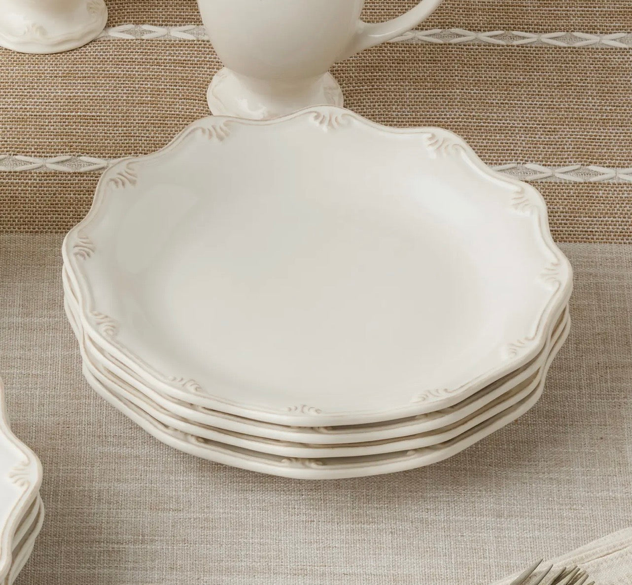 Certified Heritage Scroll Salad Plate - Artistic Stoneware Accent