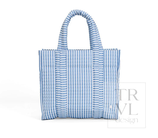 TRVL Design Quilted Mini Go Go Tote - Pimlico Stripe Chambray