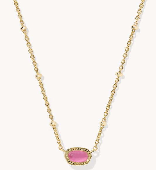 Kendra Scott Mini Elisa Satellite Short Pendant Necklace Gold Azalea Illusion