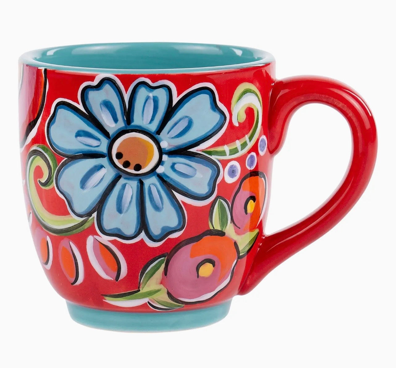 Glory Haus Red Floral Mug