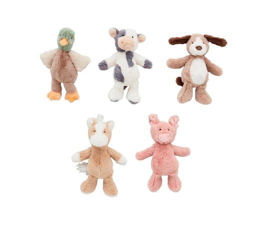Mud Pie Farm Plush Rattle Basket