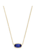 Kendra Scott Elisa Short Pendant Necklace: Gold Cobalt Cats Eye