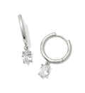 Kendra Scott Cailin Single Stone Earrings: Silver