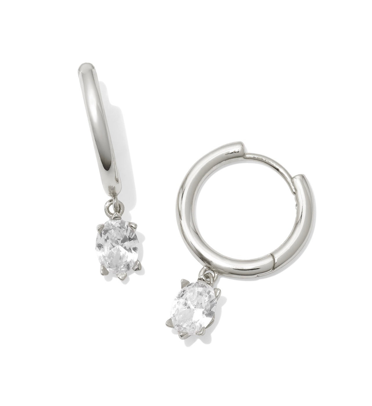 Kendra Scott Cailin Single Stone Earrings: Silver