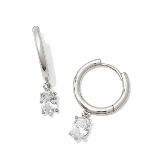 Kendra Scott Cailin Single Stone Earrings: Silver