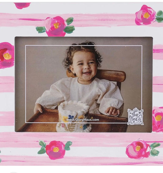 Striped Flower Frame