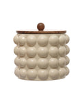 Stoneware Canister w Wood Lid - Large