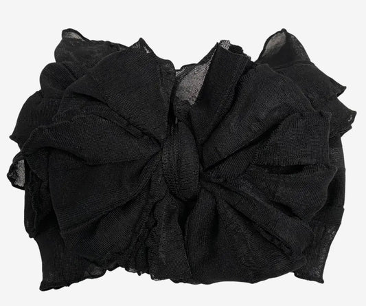 Rockin Royalty Black Ruffled Headband
