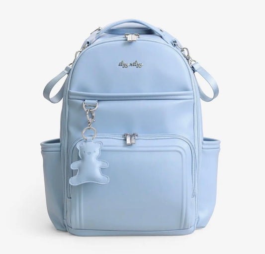 Itzy Ritzy Boss Plus Diaper Bag Backpack Light Blue Bear