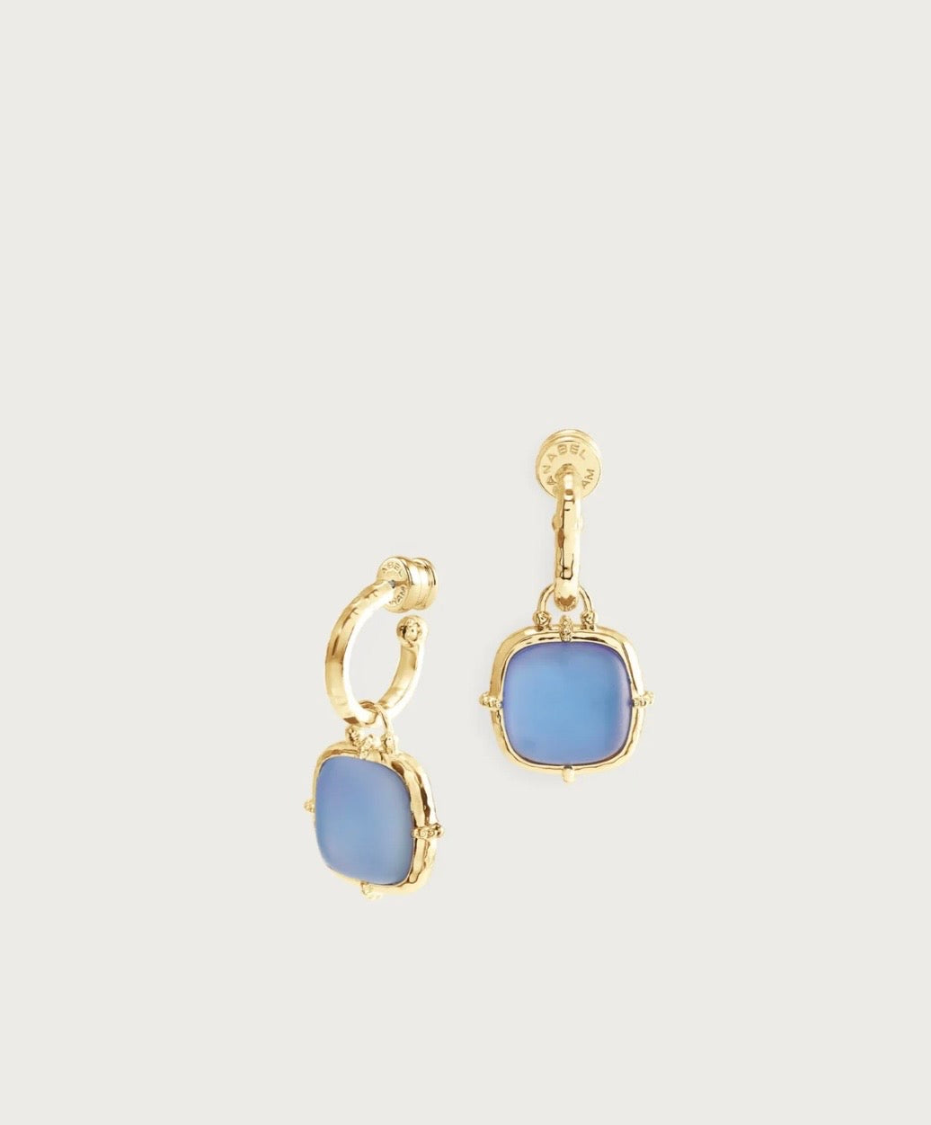 Anabel Aram - Farrier Stone Earrings Charms: Mediterranean Blue