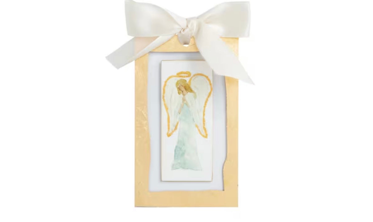 Mud Pie Front Angel Gold Ornament