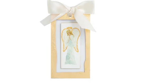 Mud Pie Front Angel Gold Ornament