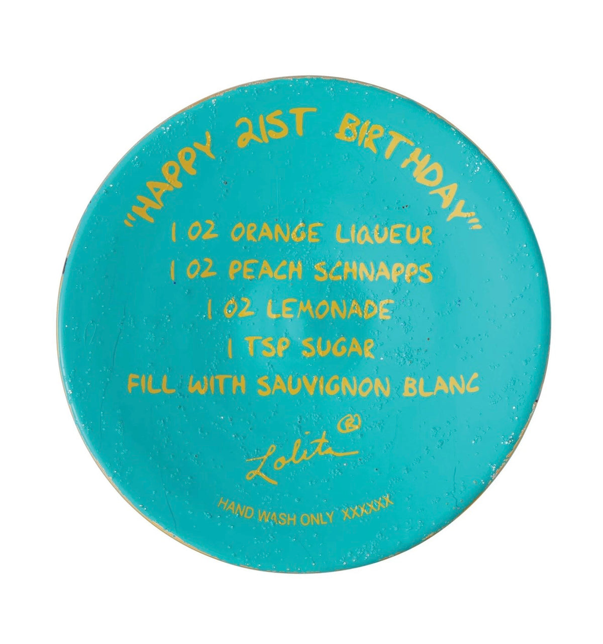 Lolita Happy 21st Birthday Hand Painted Wine Glass