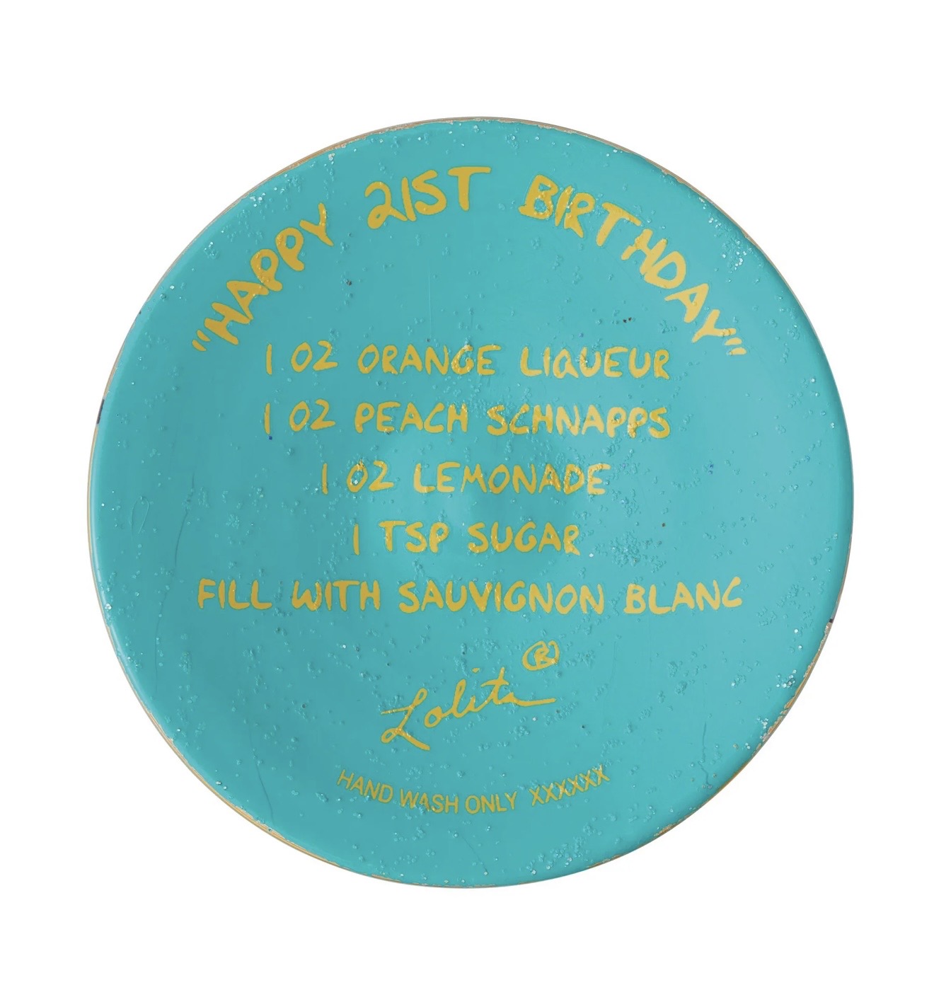 Lolita Happy 21st Birthday Hand Painted Wine Glass