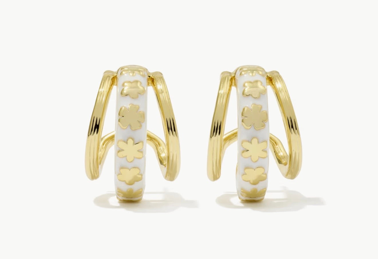 Kendra Scott Jane Huggie Earrings White