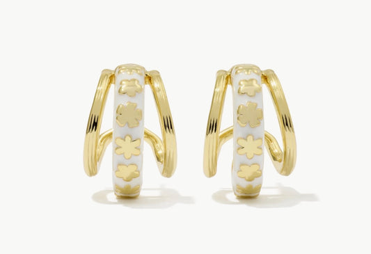 Kendra Scott Jane Huggie Earrings White