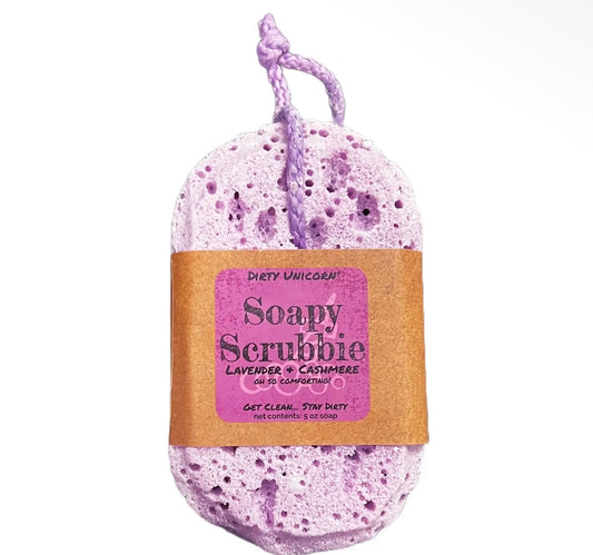 Dirty Unicorn Soapy Scrubbie - Lavender + Cashmere
